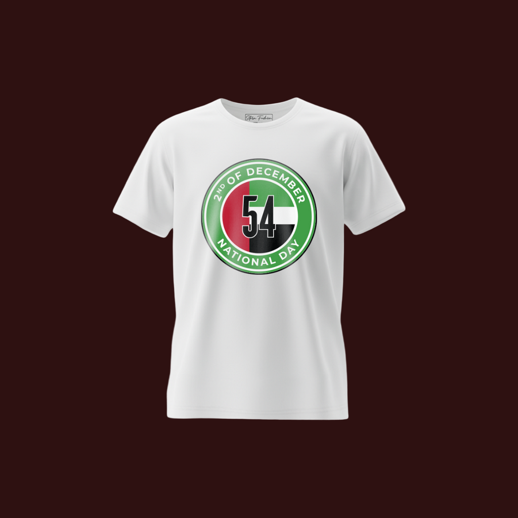 UAE National Day Family T-Shirts – 54th Celebration Logo & December 2nd Emblem