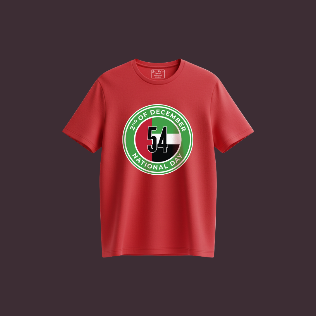 UAE National Day Family T-Shirts – 54th Celebration Logo & December 2nd Emblem