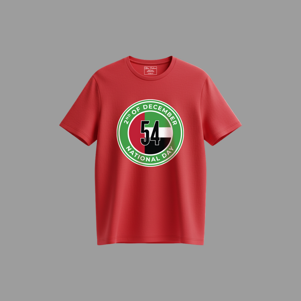 UAE National Day T-shirt Logo: 54th Celebration, December 2nd Emblem