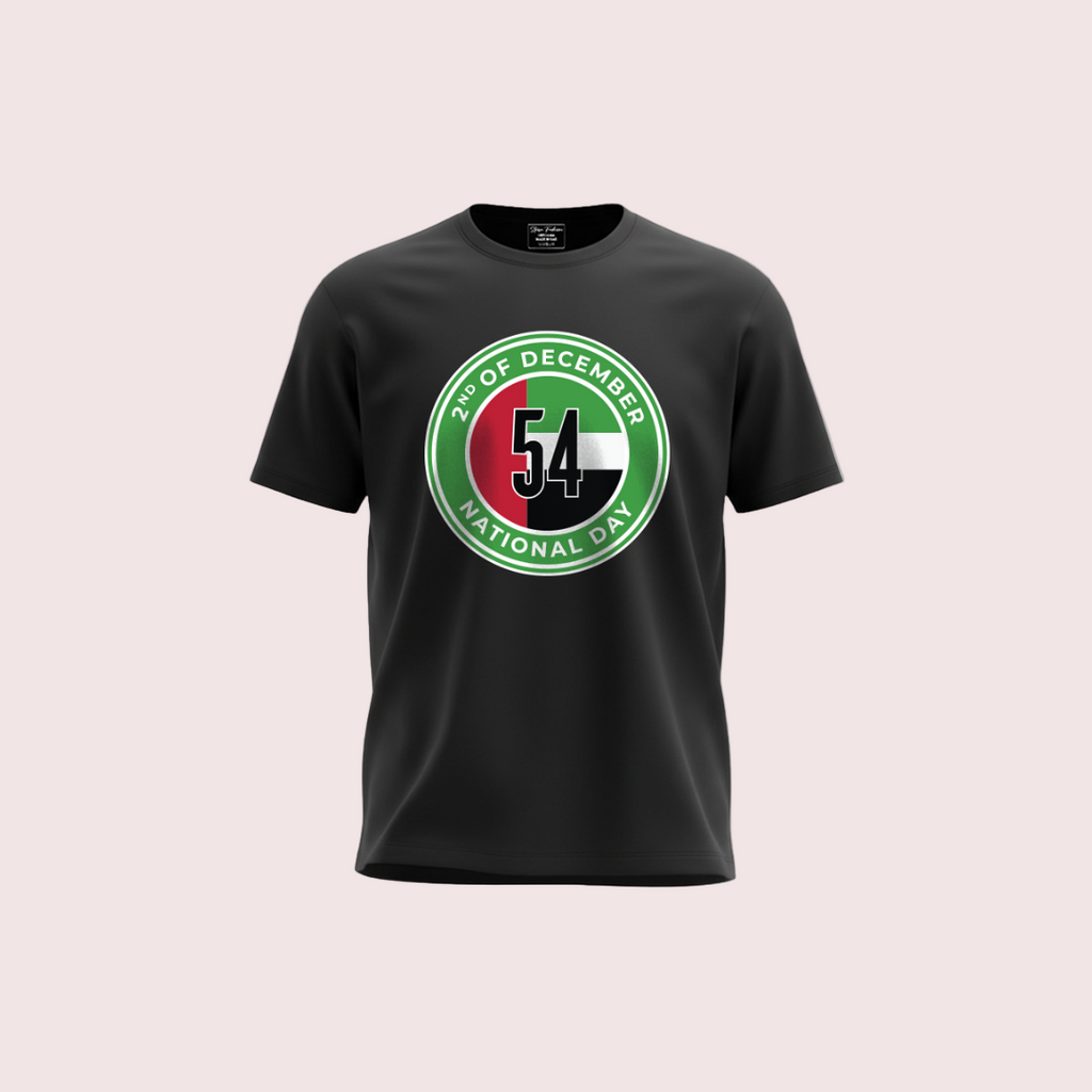 UAE National Day T-shirt Logo: 54th Celebration, December 2nd Emblem