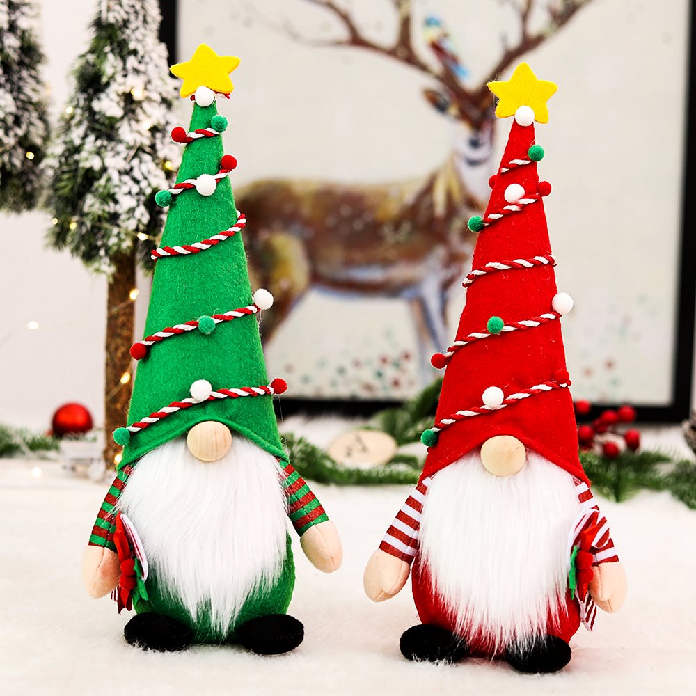 Festive Fivesome Merry Gnome Crew Set of 5, Plush Holiday Christmas Home Decor