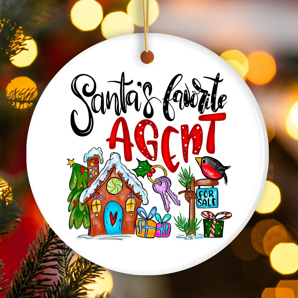 Santa’s Favorite Real Estate Agent, Appreciation Gift for Realtor and Sales Closing