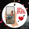 Met Through Social Media Boyfriend or Girlfriend Gift Ornament, Slid in the DM Cute Whimsical Christmas Present for your Teenage Valentine