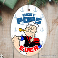 Best Pops Ever Ornament, Classic Popeye the Sailorman Dad Gift and Keepsake for Christmas