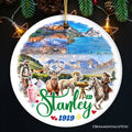 Breathtaking Stanley Mountain Town Ornament, Idaho Wilderness Christmas Gift and Scenic Lakeside Souvenir