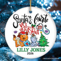 Colorful & Fun Santa's Favorite Vet Assistant's Paw-some Christmas Ornament, Veterinary Animal Health Worker Appreciation Gift