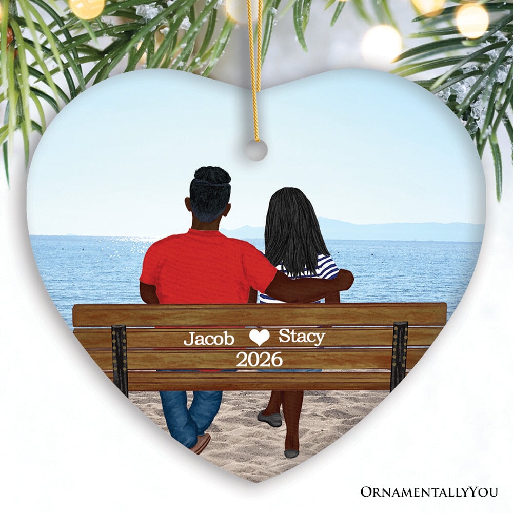 Couple at Lake Personalized Ornament