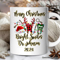 Personalized Mug Dentist Buffalo Plaid Christmas, Dental Gift