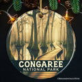 Mystical Congaree National Park Ornament, South Carolina Cypress Swamp Boardwalk Christmas Gift and Forest Wetland Memento