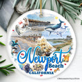 Newport Beach Christmas Ornament, California Coastal City Gift and Tree Decor