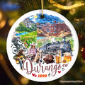 Rustic Durango Colorado Ornament, Mountain Train Town Christmas Gift and Western Adventure Souvenir