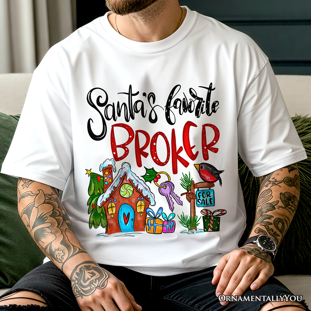 Santa's Favorite Beauty Consultant T-Shirt, Festive Holiday Christmas Tee