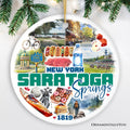 Saratoga Springs Christmas Ornament, New York Spa City and Health Resort Souvenir