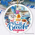 South Beach Artistic Culture Christmas Ornament, Florida Souvenir and Gift