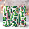 Valentine Adult Humor 20oz Personalized Tumbler With Lid and Stainless Steel Straw, Funny Cactus Gift Cup