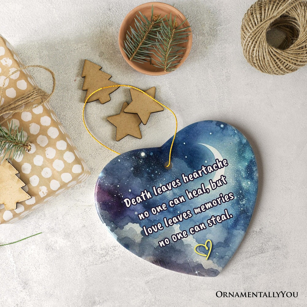 Love Leaves Memory Christmas Ornament, Healing Memorial Gift