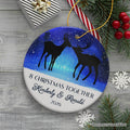 Majestic Deer Anniversary Personalized Gift for Couple, Romantic Christmas Ornament, Xmas Together Keepsake Gift