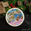 Artistically Vibrant Bentonville Ornament, Arkansas Mountain Town Christmas Gift and Souvenir