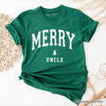 Merry Uncle Retro Christmas T-Shirt, Matching Family Holiday Tee