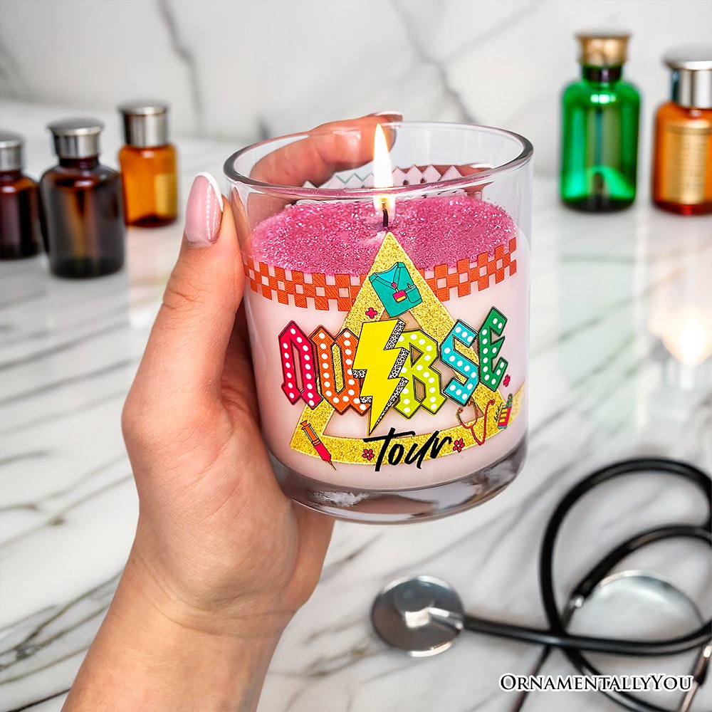 Nurse Tour Candle, Cute RN Nursing Lavender Scented Gift