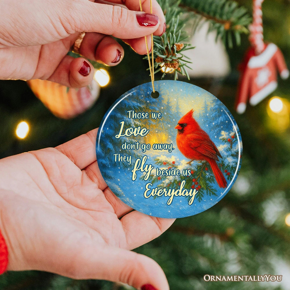 Those We Love As Cardinals Ornament, Heartfelt Memorial Christmas Gift and Keepsake