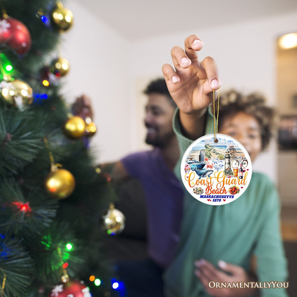 Coast Guard Heritage Christmas Ornament, Massachusetts Souvenir and Gift