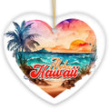 Aloha Hawaii Tropical Watercolor Beach Ornament, Nature Paradise Christmas Gift