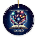 I’m in a Different World Unique Book Lover Ornament, Book Club Christmas Gift