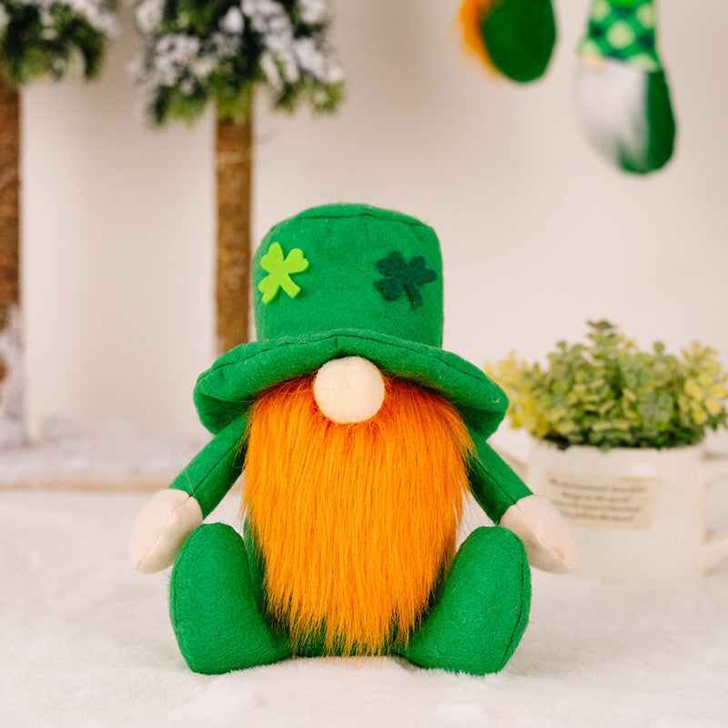 St Patricks Day Gnomes, Shamrock Hat and Horseshoe